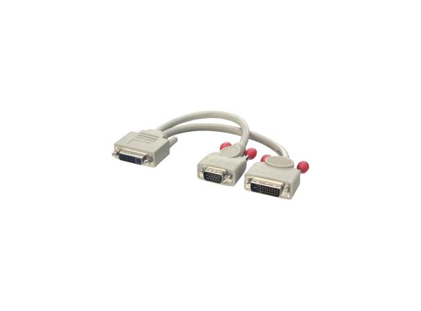 Lindy Adapter DVI-I - VGA/DVI-D DVI-I Female til HD15/DVI-D Male